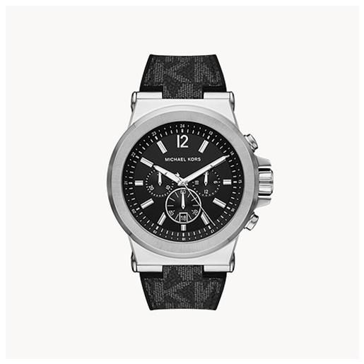 Michael Kors dylan - orologio cronografo con cinturino silicone nero per uomo mk8903