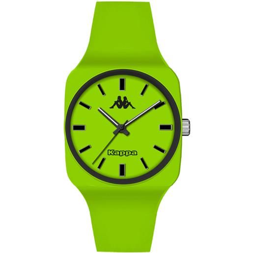 Kappa orologio da uomo solo tempo Kappa verde con dettagli neri
