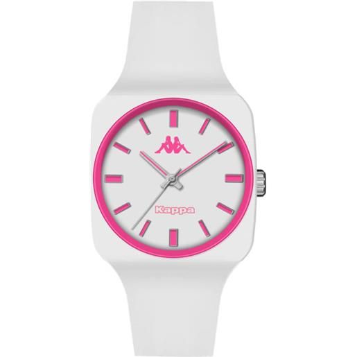 Kappa orologio da donna solo tempo Kappa bianco con dettagli in rosa
