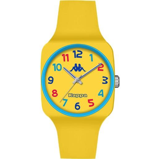 Kappa orologio da bambino/a solo tempo Kappa giallo con dettagli multicolor