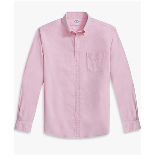 Brooks Brothers camicia sportiva rosa regular fit oxford friday con collo a polo button-down