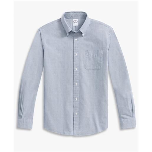 Brooks Brothers camicia sportiva blu regular fit oxford friday con collo a polo button-down