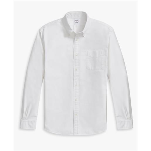 Brooks Brothers camicia sportiva bianca regular fit oxford friday con collo a polo button-down bianco