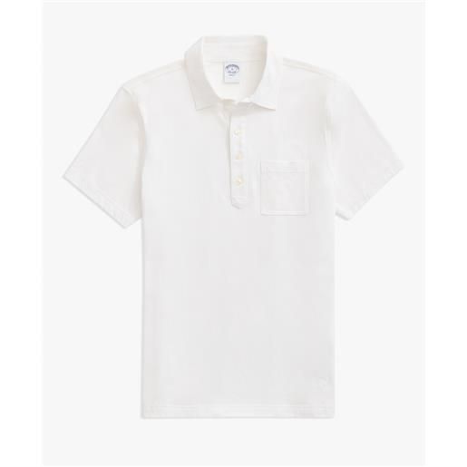 Brooks Brothers polo bianca in jersey di cotone vintage bianco