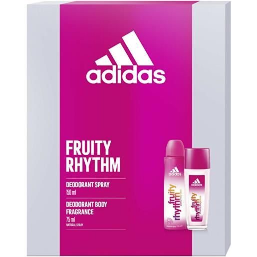 Adidas fruity rhythm- deodorante con nebulizzatore 75 ml + deodorante in spray 150 ml