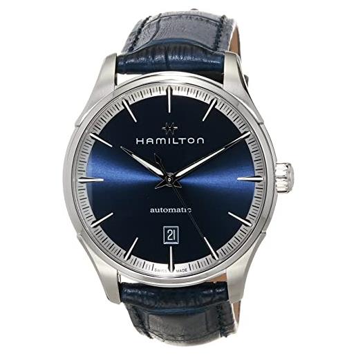 Hamilton jazzmaster h32475640 - orologio automatico da uomo, 80 ore di riserva di carica, blu, classico