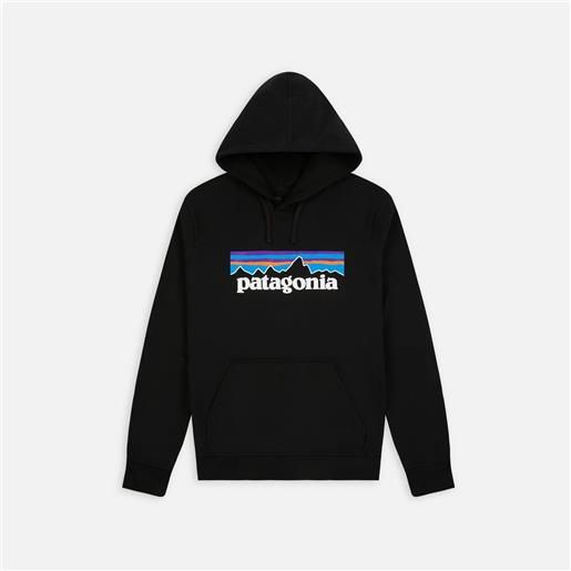 Patagonia p-6 logo uprisal hoodie black uomo