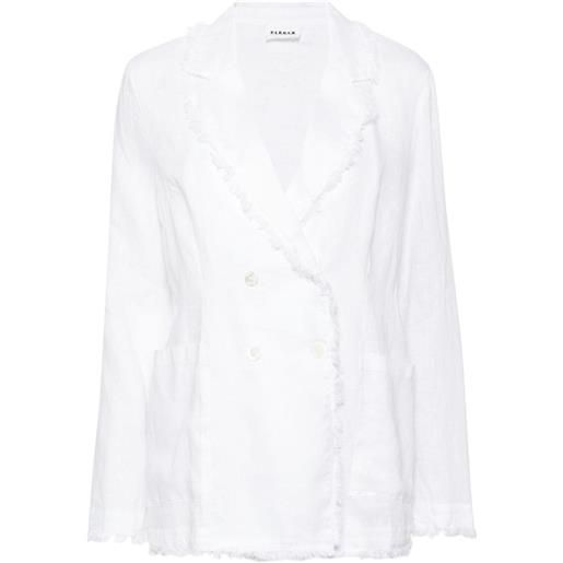 P.A.R.O.S.H. double-breasted linen blazer - bianco
