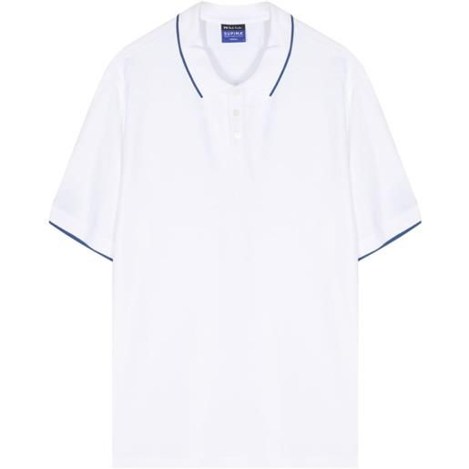 PS Paul Smith contrast-tipping supima cotton polo shirt - bianco