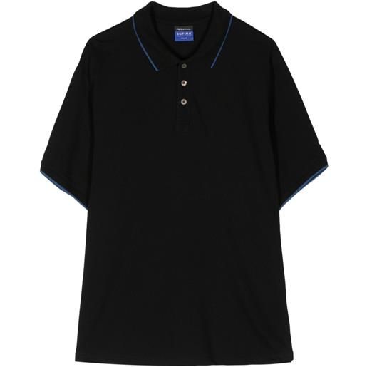 PS Paul Smith contrast-tipping supima cotton polo shirt - nero