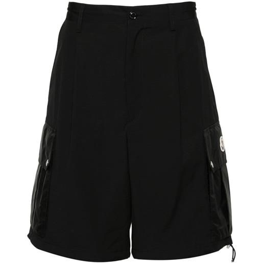 Moncler appliqué-logo cargo shorts - nero
