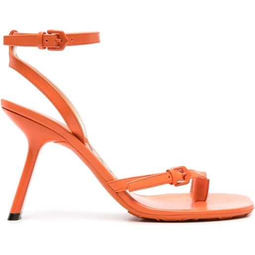 LOEWE 105mm petal leather sandals - arancione