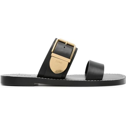 Chloé buckle-strap leather sandals - nero