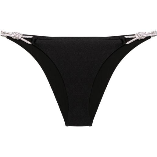 Simkhai rhinestone-detailed shimmerimg bikini bottom - nero