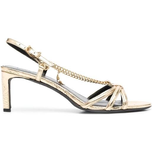 Zadig&Voltaire sandali con dettaglio a catena - oro