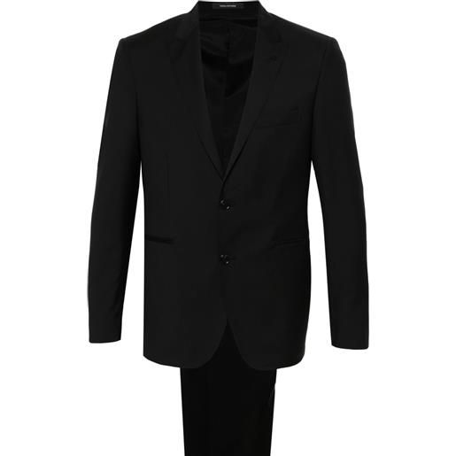 Tagliatore single-breasted virgin wool suit - nero
