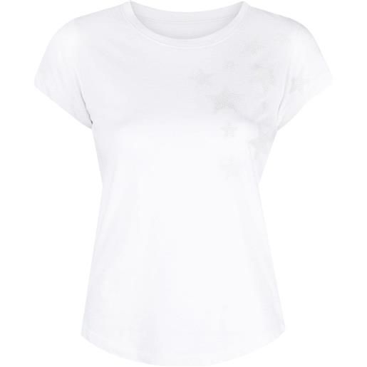 Zadig&Voltaire t-shirt skinny rain stars - bianco