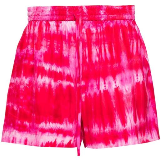 P.A.R.O.S.H. tie-dye silk shorts - rosa