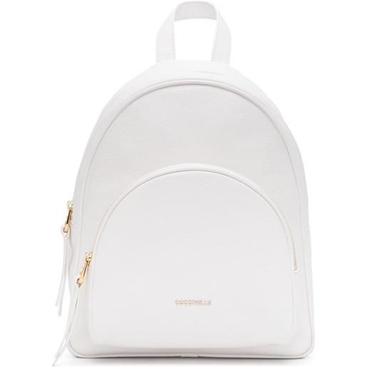 Coccinelle gleen leather backpack - bianco