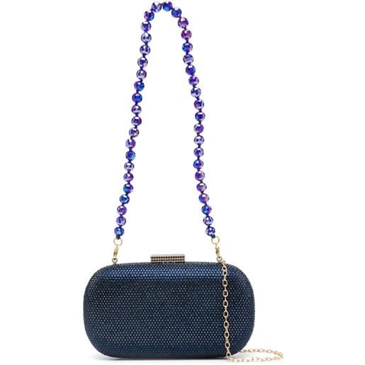 SERPUI rhinestone-embellished clutch bag - blu