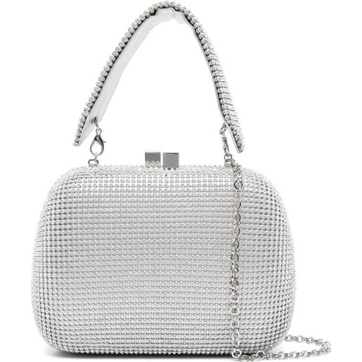 SERPUI rhinestone-embellished clutch bag - argento