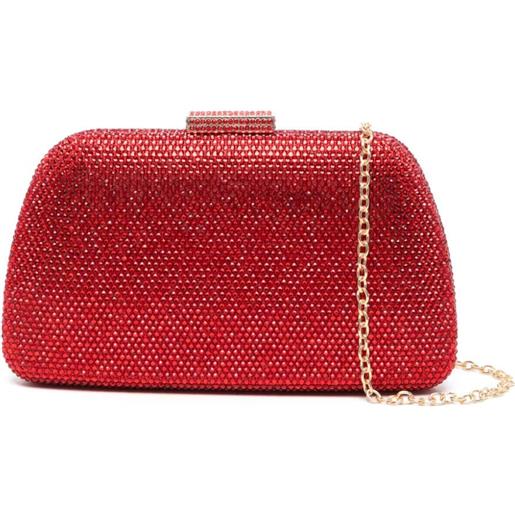 SERPUI josephine rhinestone-embellished clutch bag - rosso