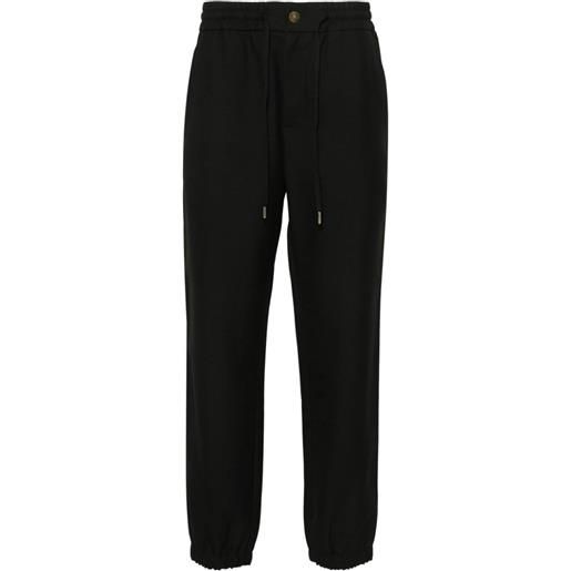 Versace Jeans Couture v-emblem tapered trousers - nero