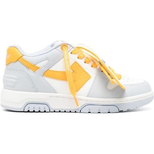 Off-White sneakers out of office in pelle - 4018 light blue yellow