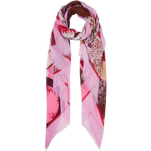 LIU JO - foulard leopard e fiori rosa