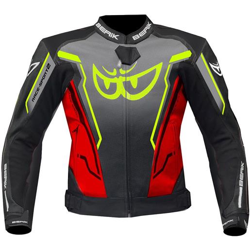 Berik sport racing leather jacket rosso 48 uomo