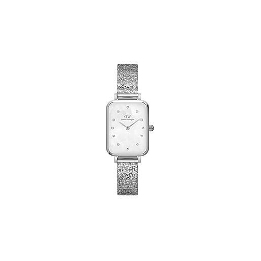 Daniel Wellington quadro orologi 20x26mm stainless steel (316l) and crystals silver