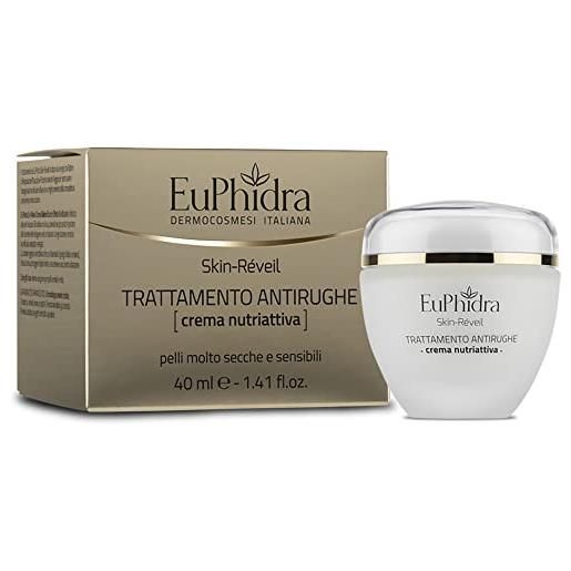 Euphidra skin réveil, trattamento antirughe, crema nutriattiva, pelli molto secche e sensibili - 40 ml. 