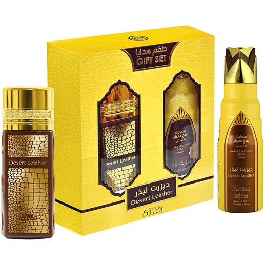 NABEEL desert leather gift set eau de parfum 100 ml + body spray 200 ml uomo