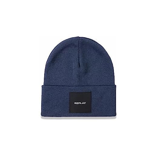Replay cappello invernale unisex, blu (dk blue 499), taglia unica