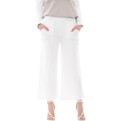 Seventy pantalone donna in maglia bianco / xs