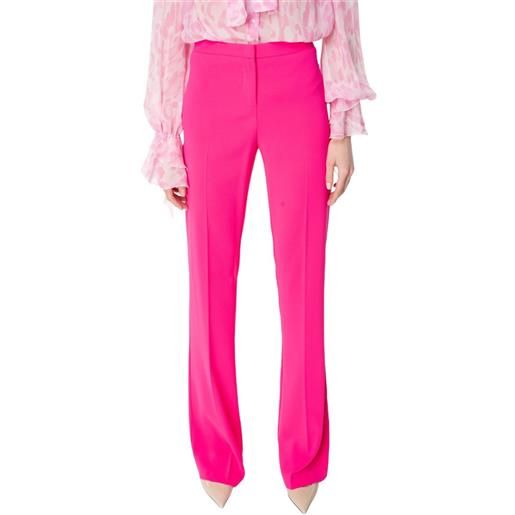 PINKO - pantalone crepe rosa stretch