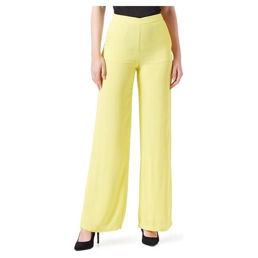 Pinko pirrico pantalone crepe de chine vintage eleganti, h17_giallo ranuncolo, 48 femmina