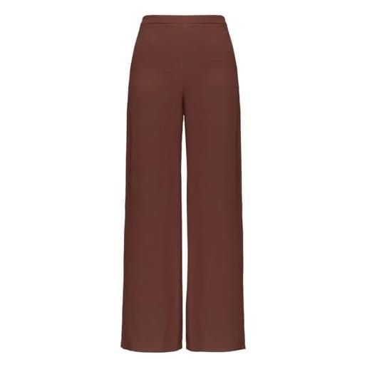 Pinko pirrico pantalone crepe de chine vintage eleganti, l74_marrone castano, 48 femmina
