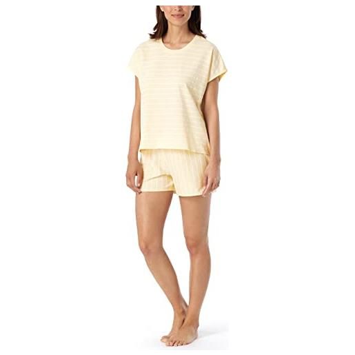Schiesser schlafanzug kurz, 1/2 arm set di pigiama, giallo, 42 donna