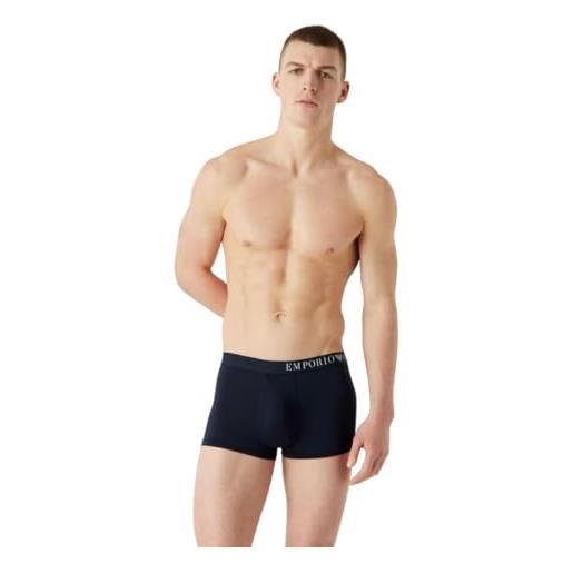 Emporio Armani underwear men's 2-pack soft touch bamboo viscose boxer, uomini, marine/white, 