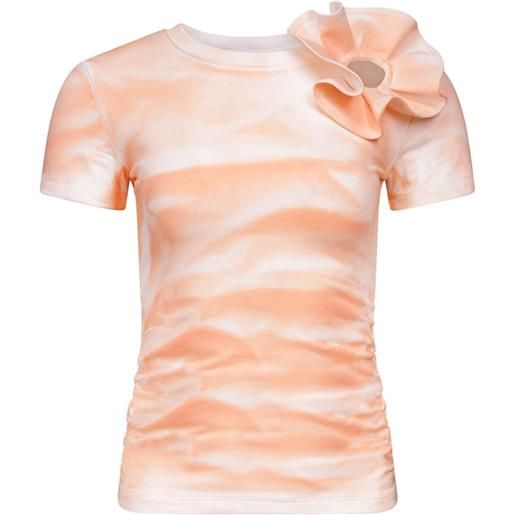 AREA t-shirt con applicazione boke flower - rosa