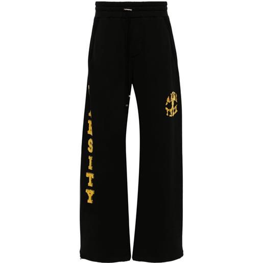 AMIRI pantaloni sportivi con logo floccato - nero