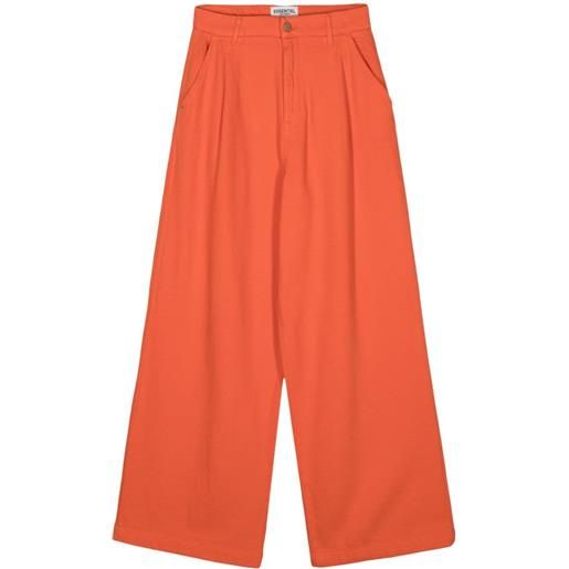 Essentiel Antwerp wide-leg cotton trousers - arancione
