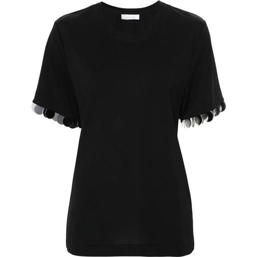 Rabanne sequin-detail t-shirt - nero