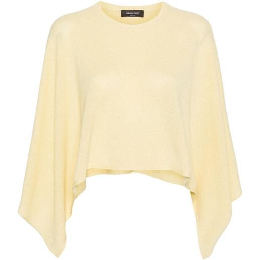 Fabiana Filippi sequin-embellished knitted top - giallo
