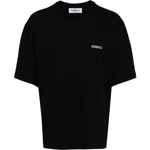 Fiorucci logo-print cotton t-shirt - nero