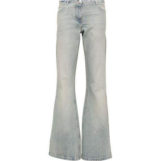 Courrèges bootcut cotton jeans - blu