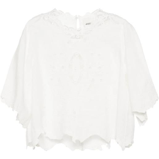 ISABEL MARANT vera linen blouse - bianco