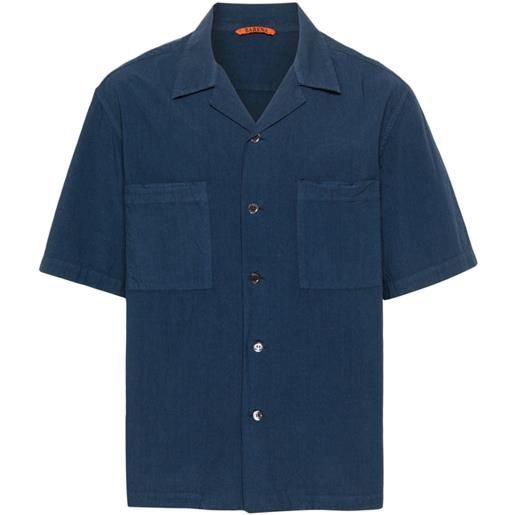 Barena camp-collar cotton shirt - blu