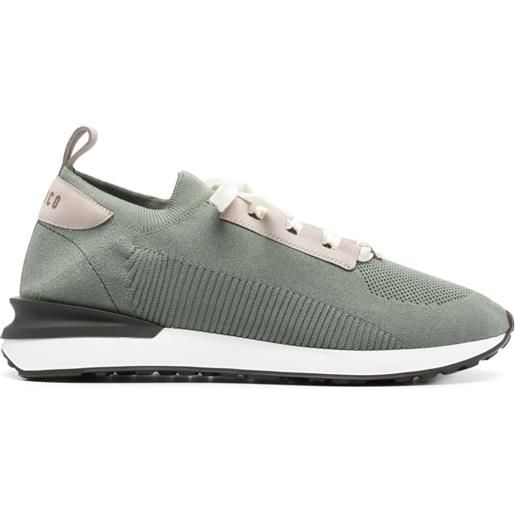 Peserico almond knitted sneakers - verde